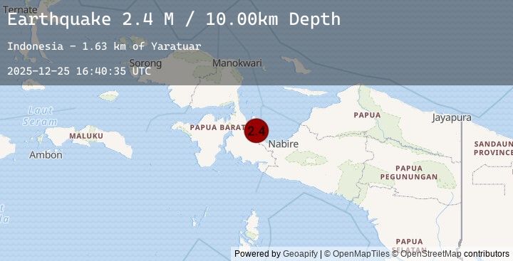 Map of West Papua Region, Indonesia