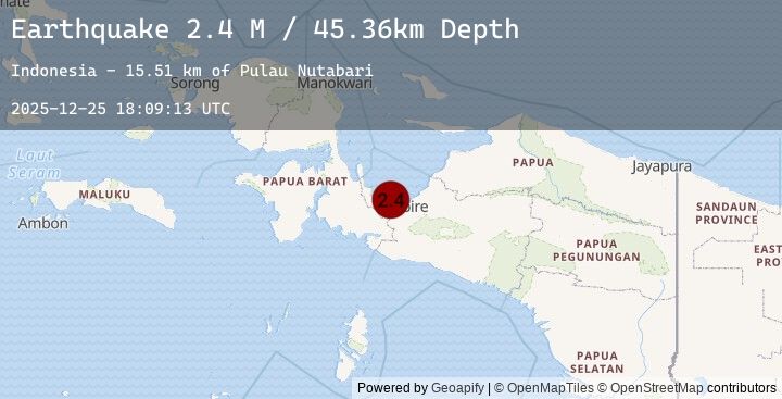 Map of West Papua Region, Indonesia
