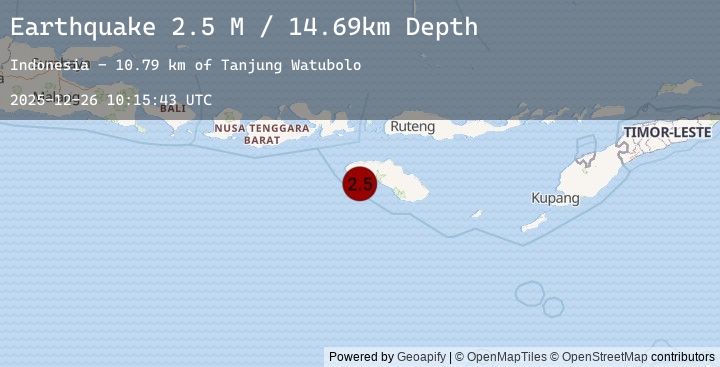 Map of Sumba Region, Indonesia