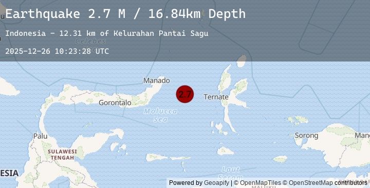 Map of Northern Molucca Sea