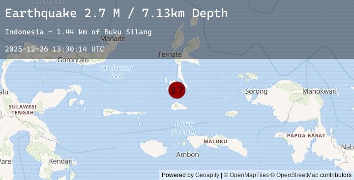 Map of Halmahera, Indonesia