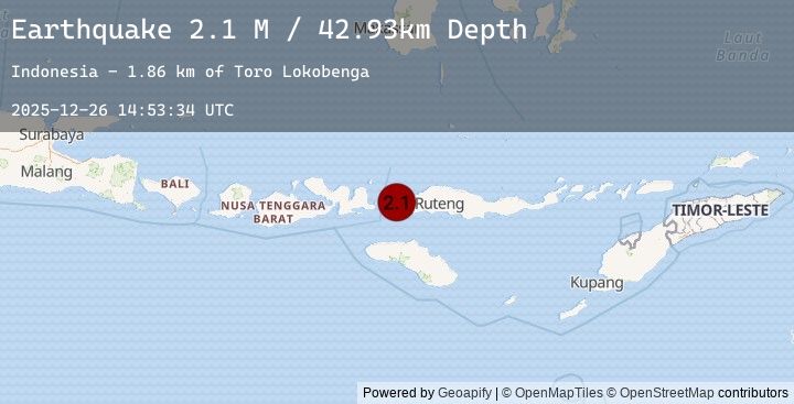 Map of Flores Region, Indonesia