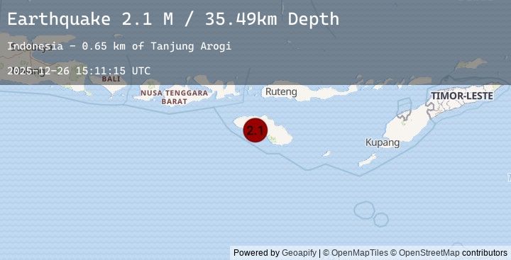 Map of Sumba Region, Indonesia