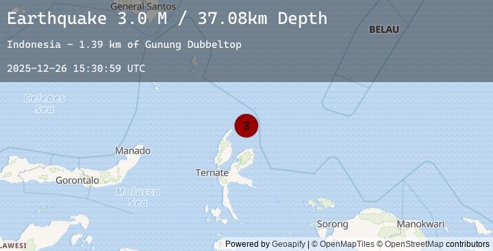 Map of Halmahera, Indonesia