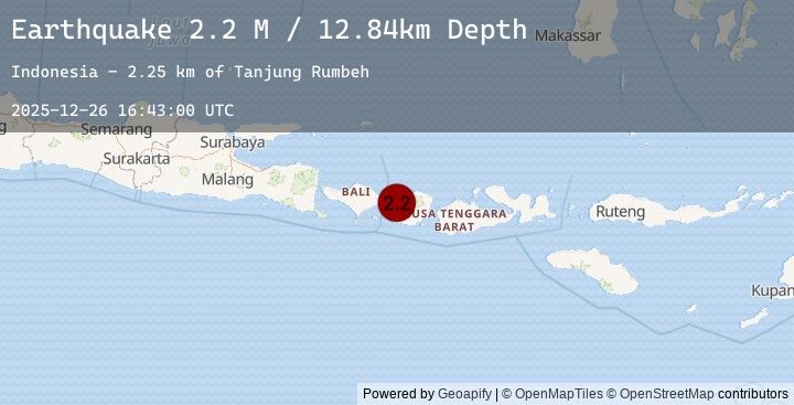 Map of Sumbawa Region, Indonesia