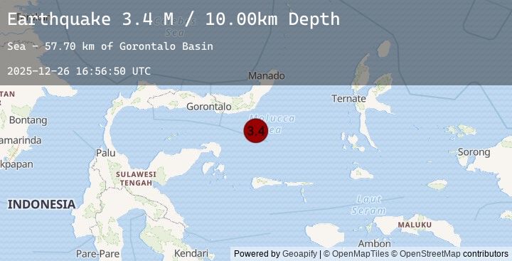 Map of Southern Molucca Sea