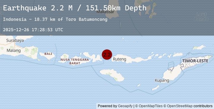 Map of Flores Region, Indonesia