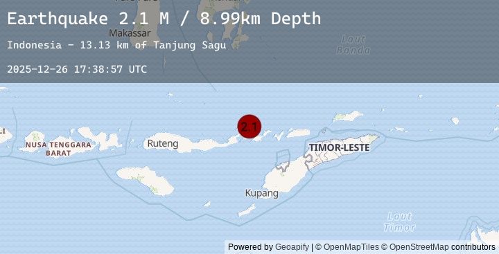 Map of Flores Region, Indonesia