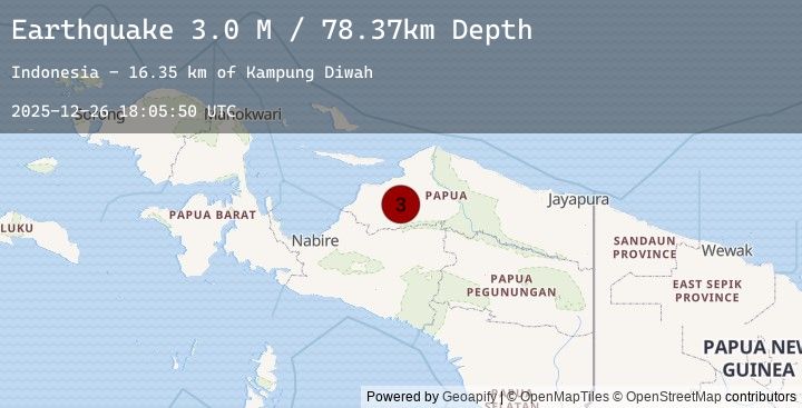 Map of West Papua, Indonesia