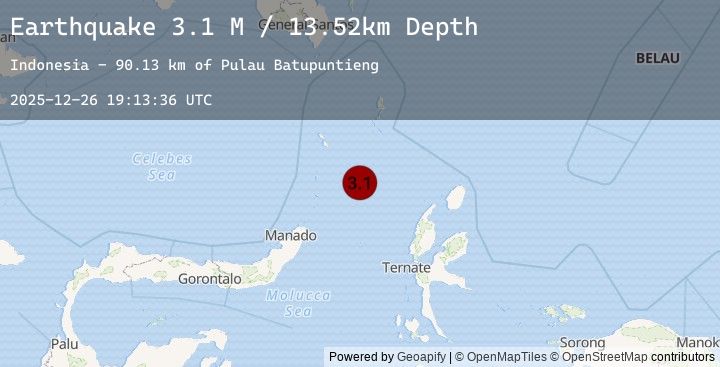 Map of Northern Molucca Sea