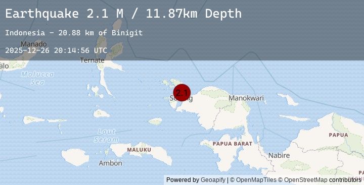 Map of West Papua Region, Indonesia