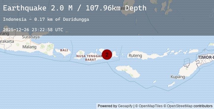 Map of Sumbawa Region, Indonesia