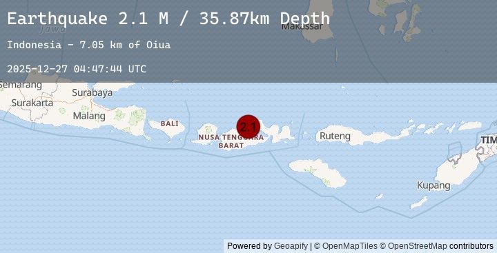 Map of Sumbawa Region, Indonesia