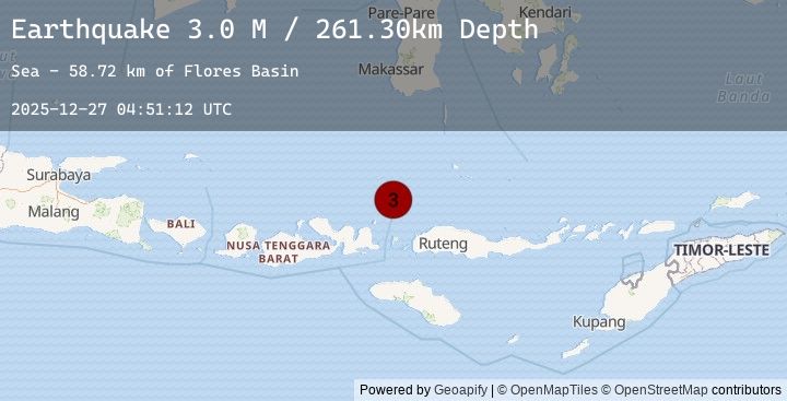Map of Flores Region, Indonesia