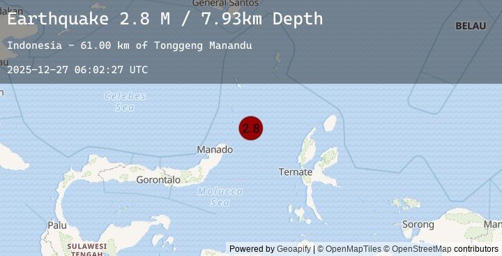 Map of Talaud Islands, Indonesia