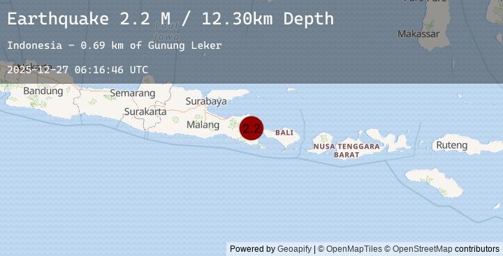 Map of Bali Region, Indonesia