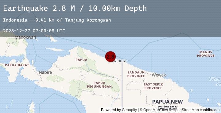 Map of Near North Coast of West Papua