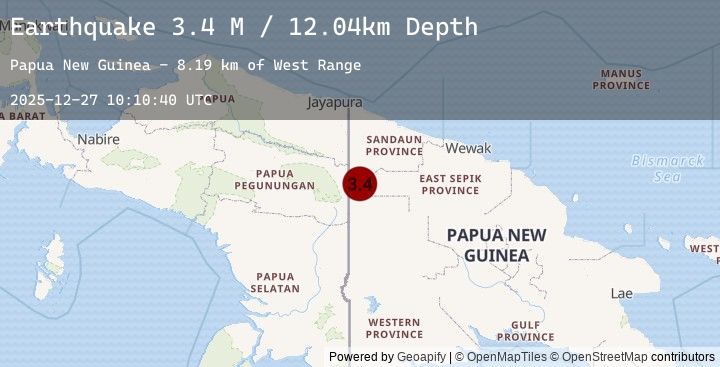 Map of West Papua, Indonesia