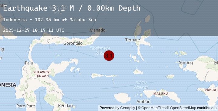 Map of Southern Molucca Sea