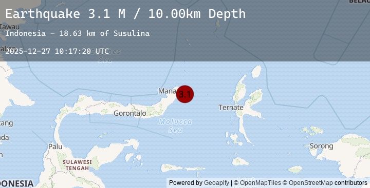 Map of Northern Molucca Sea