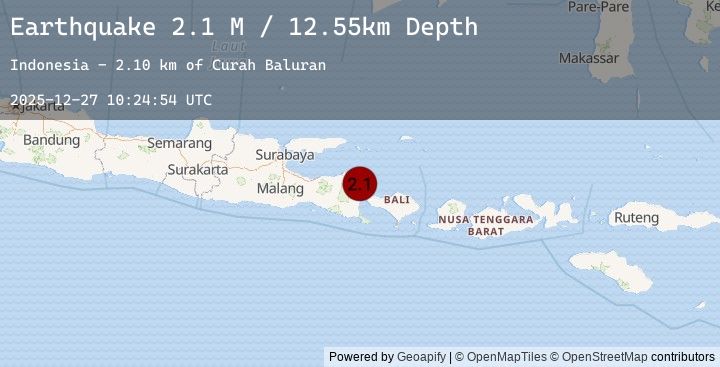 Map of Bali Sea