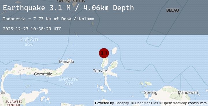 Map of Northern Molucca Sea