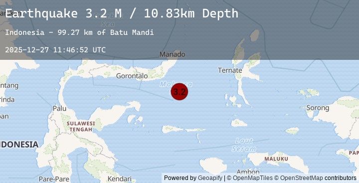 Map of Southern Molucca Sea