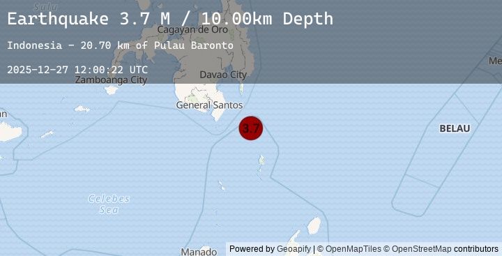 Map of Mindanao, Philippines
