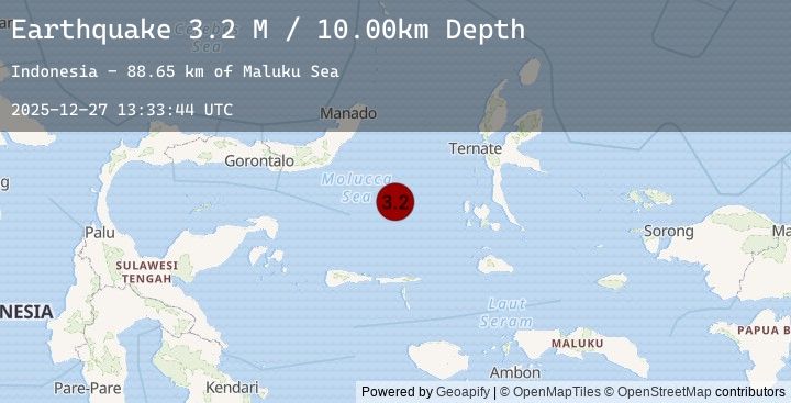 Map of Southern Molucca Sea