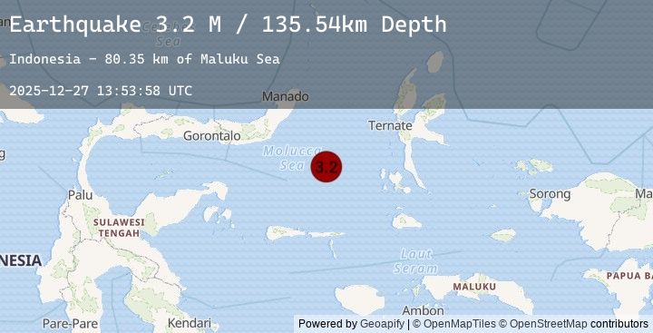 Map of Southern Molucca Sea