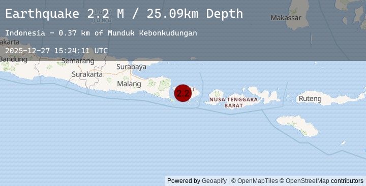 Map of Bali Region, Indonesia