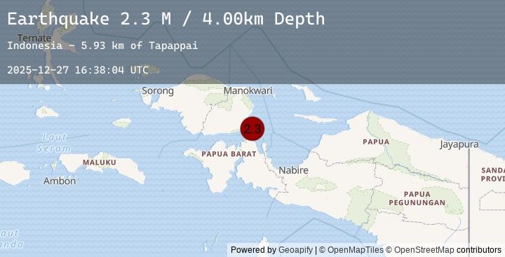 Map of West Papua Region, Indonesia