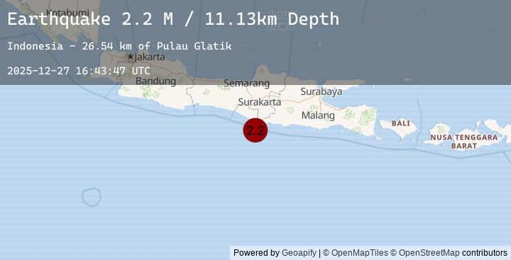 Map of Java, Indonesia