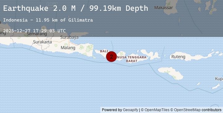 Map of Bali Region, Indonesia