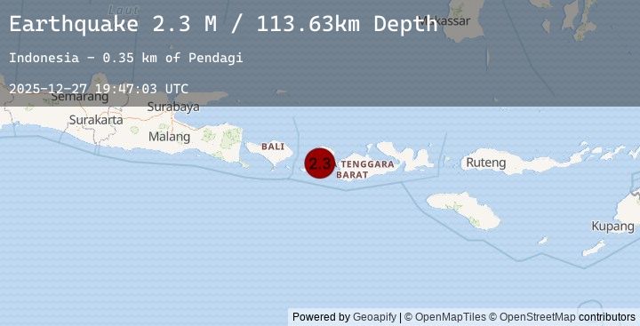 Map of Sumbawa Region, Indonesia