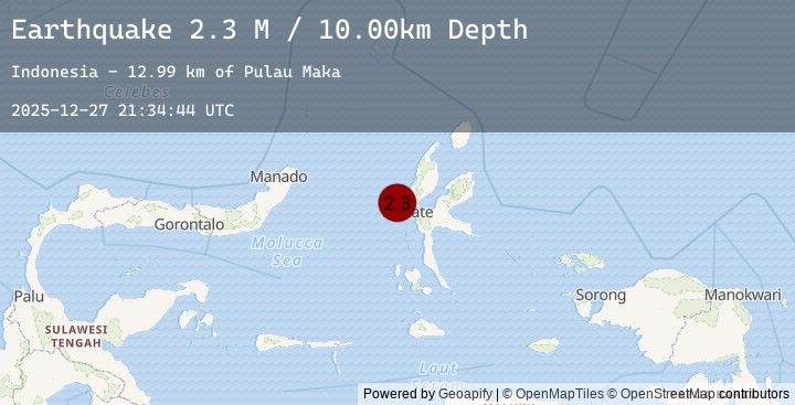 Map of Halmahera, Indonesia