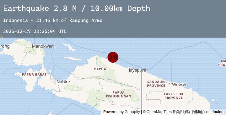 Map of Near North Coast of West Papua