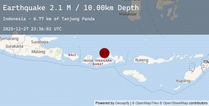 Map of Sumbawa Region, Indonesia