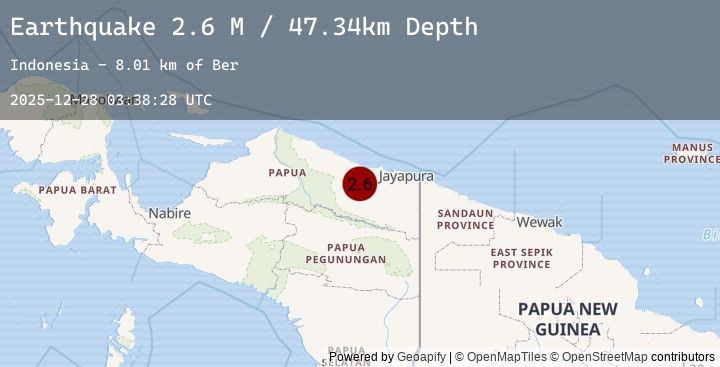 Map of Near North Coast of West Papua
