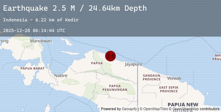 Map of Near North Coast of West Papua