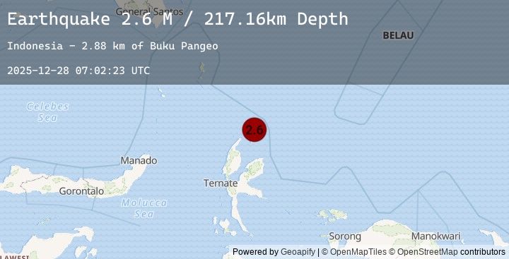 Map of Halmahera, Indonesia