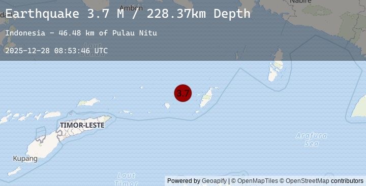 Map of Tanimbar Islands Region, Indonesia