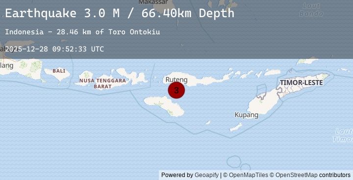 Map of Sumba Region, Indonesia