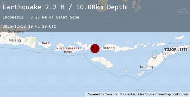 Map of Flores Region, Indonesia