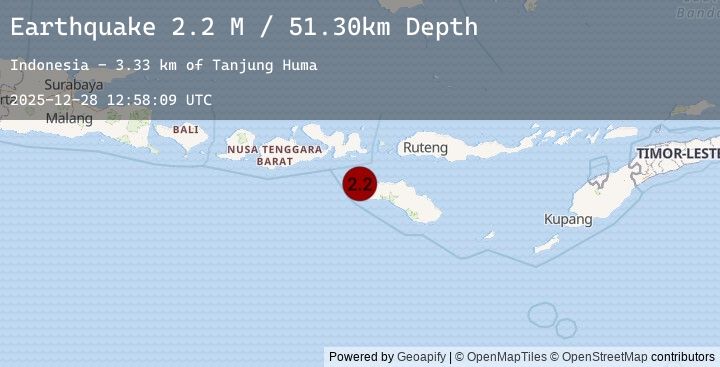 Map of Sumba Region, Indonesia
