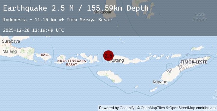 Map of Flores Region, Indonesia