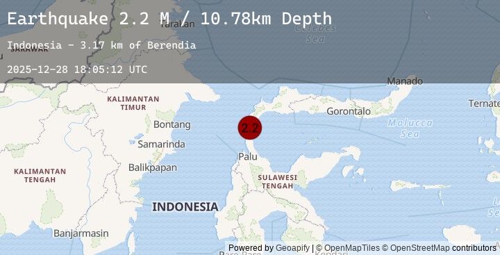 Map of Minahassa Peninsula, Sulawesi