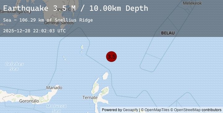 Map of North of Halmahera, Indonesia