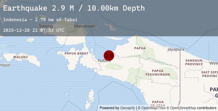 Map of West Papua Region, Indonesia