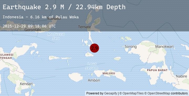Map of Halmahera, Indonesia